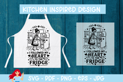 I followed my heart to the fridge SVG, Skeleton SVG Product Image 1