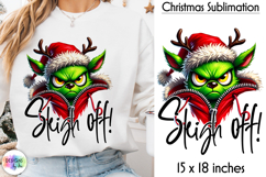 Sarcastic Christmas Sublimation, Grumpy Santa Clause PNG Product Image 1