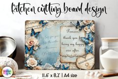 Vintage Valentines Cutting Board Design | Love Message Print Product Image 1