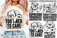 Funny Bulldog Morning Coffee SVG for Cricut Projects Product Image 1