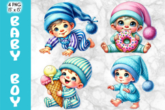 Baby Boy Gnome PNG, Baby Shower Art, Cute Nursery Clipart Product Image 1