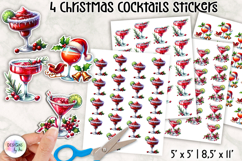 Christmas Cocktail Stickers | Festive Holiday Drinks Sticker Product Image 1