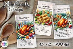 Christmas Recipe Kitchen Towels, Printable Holiday Towels Product Image 7