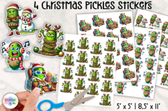 Christmas Pickles Stickers, Funny Pickles Printable Stickers Product Image 1