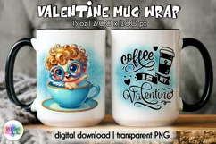 Funny Cupid Mug Wrap, Valentine's Day Mug Wrap Design Product Image 1