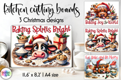 Funny Christmas Cutting Board Bundle, Sarcastic Cow and Dog Product Image 7