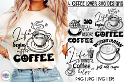 Coffee Lover SVG Bundle, Funny Coffee Quotes SVG Product Image 4