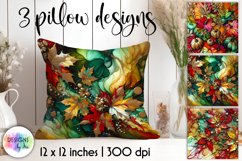 Autumn Decorative Pillows, Golden Autumn Leaves Na Pumpkins Product Image 1
