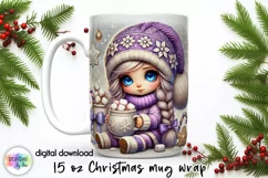 Christmas Coffee Mug Wrap, Christmas Baby Gnome, Cute Doll Product Image 1
