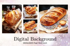 Bakery Background Wallpaper Bread Wallart Product Image 1