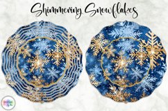 Christmas Wind Spinner | Shimmering Snowflakes Print Product Image 1