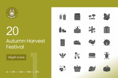 Autumn Harvest Glyph Icons Product Image 1