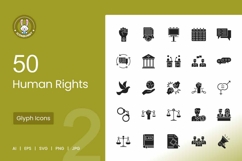 Human Rights Glyph Icons Product Image 1