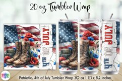 American Babe Patriotic Tumbler Wraps Bundle, Fourth of July Product Image 11