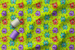 Cute Halloween Monsters Pattern, Alien Monster Collection Product Image 2