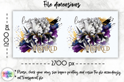 Inspirational Floral Mug Wraps, Artistic 15oz Mug Design Product Image 2