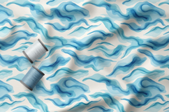 Fluid Ocean Abstract Shapes Patterns, Digital Paper Product Image 2