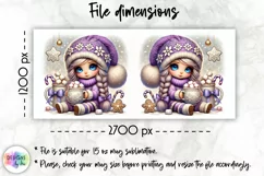 Christmas Coffee Mug Wrap, Christmas Baby Gnome, Cute Doll Product Image 2