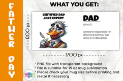 Funny Dad Mug Wrap PNG, Certified Dad Joke Expert Print Product Image 2