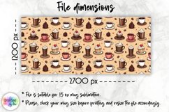 Coffee Lover Mug Wrap Sublimation, Coffee and Cookies Patter Product Image 2