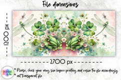 Lucky Clover St Patrick Mug Wrap, Watercolor Floral Shamrock Product Image 2