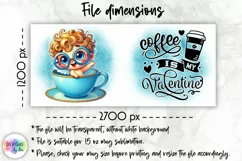 Funny Cupid Mug Wrap, Valentine's Day Mug Wrap Design Product Image 2