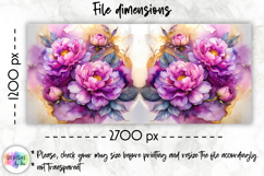 Alcohol Ink Floral Mug Wrap | Spring Flowers Mug Print Product Image 2