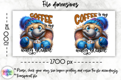 Cute Winter Animals Mag Wrap, Hot Cocoa Mug Wrap PNG Product Image 2