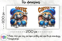 Cute Winter Animals Mag Wrap, Hot Cocoa Mug Wrap PNG Product Image 2