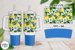 Lemons and Blue Flowers Designs, Mediterranean Lemons PNG Product Image 2