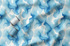 Fluid Ocean Abstract Shapes Patterns, Digital Paper Product Image 3