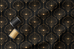 Art Deco Ginkgo Floral Seamless Patterns, Modern Floral Product Image 3