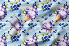 Blueberry Macaron Pattern, Ice Cream Cone Patterns Product Image 3