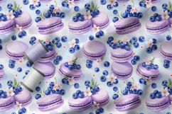 Blueberry Macaron Pattern, Ice Cream Cone Patterns Product Image 4