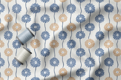 Daisies Seamless Patterns, Minimal Boho Floral Digital Paper Product Image 4