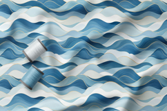 Fluid Ocean Abstract Shapes Patterns, Digital Paper Product Image 4