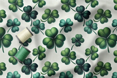 St Patrick Seamless Patterns, Shamrocks and Brushstroke Product Image 4