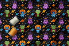 Cute Halloween Monsters Pattern, Alien Monster Collection Product Image 4