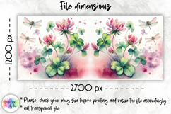 Lucky Clover St Patrick Mug Wrap, Watercolor Floral Shamrock Product Image 4