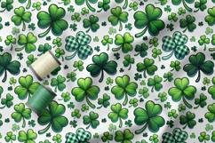 St Patrick Seamless Patterns, Shamrocks and Brushstroke Product Image 5