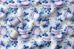 Blueberry Macaron Pattern, Ice Cream Cone Patterns Product Image 5