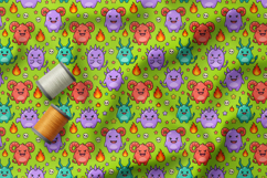 Cute Halloween Monsters Pattern, Alien Monster Collection Product Image 5
