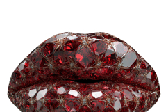 Red Diamond Lips and Lipstick PNG Product Image 5