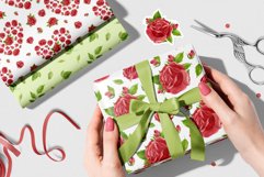 Roses seamless patterns, watercolor floral clipart. Product Image 7