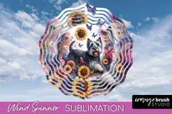 Scottish Terrier Wind Spinner Dog Sublimation Floral PNG Product Image 1