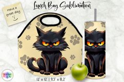 Funny Cats Lunch Bag Sublimation | Grumpy Cats PNG Product Image 1