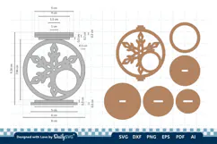 Snowflake Candle Holder SVG Product Image 1