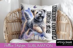 Dog Pillow Cover - Dog Mom Floral Pillow Sublimation Product Image 1