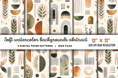 Soft Watercolor Backgrounds Abstract JPG Product Image 1
