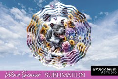 Staffordshire Bull Terrier Wind Spinner Dog Sublimation PNG Product Image 1